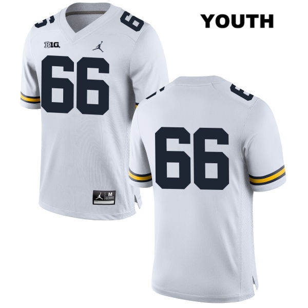 Youth NCAA Michigan Wolverines Chuck Filiaga #66 No Name White Jordan Brand Authentic Stitched Football College Jersey SG25G83IH